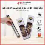 Bộ 10 đũa mạ vàng chịu nhiệt