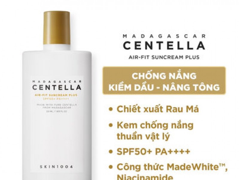 Kem Chống Nắng Skin1004 Cho Da Nhạy Cảm SPF 50+ 50ml Madagascar Centella Air-Fit Suncream Plus SPF50+ PA++++