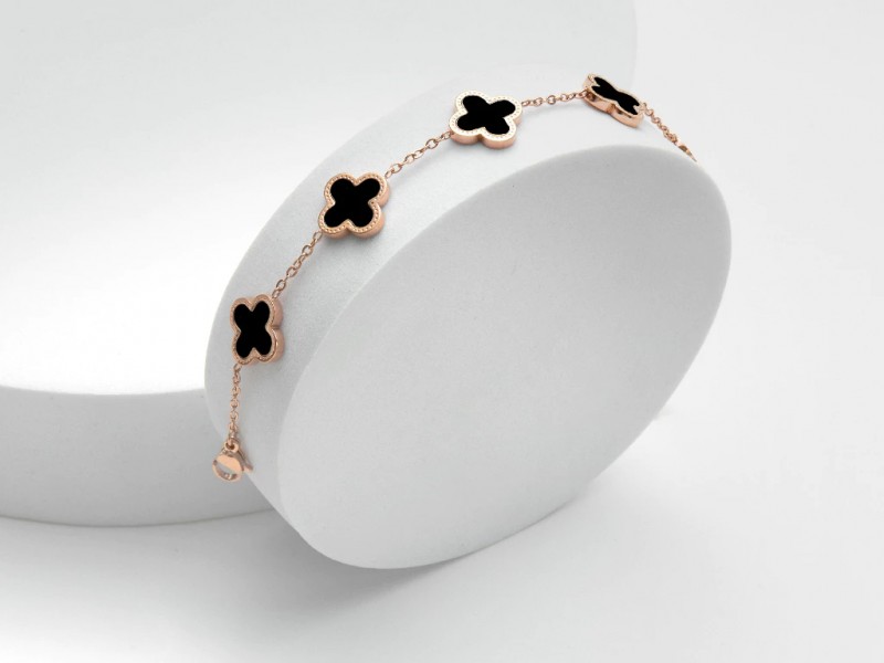 Vòng tay nữ CDE Five Four Leaf Clovers Bracelet Silver