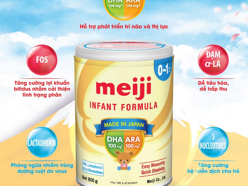 Sữa Meiji Infant Formula 800g (0-12 tháng)
