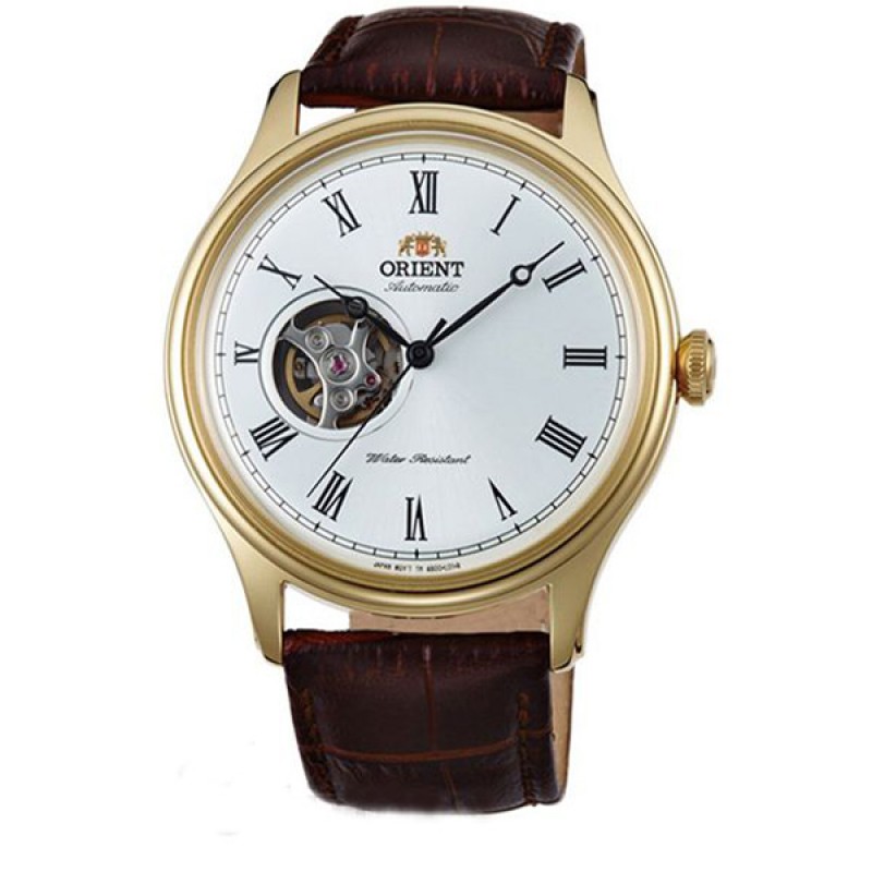 Đồng hồ Orient FUG1R001W6, khung viền thép không gỉ chắc chắn, dây da sang trọng