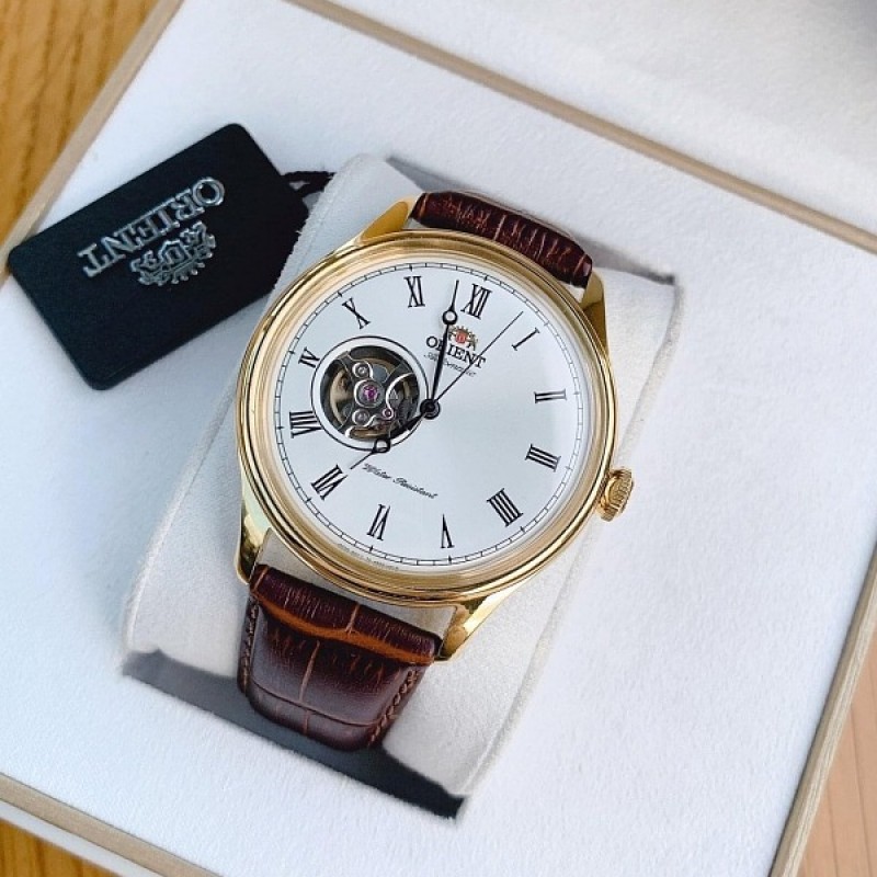 Đồng hồ Orient FUG1R001W6, khung viền thép không gỉ chắc chắn, dây da sang trọng