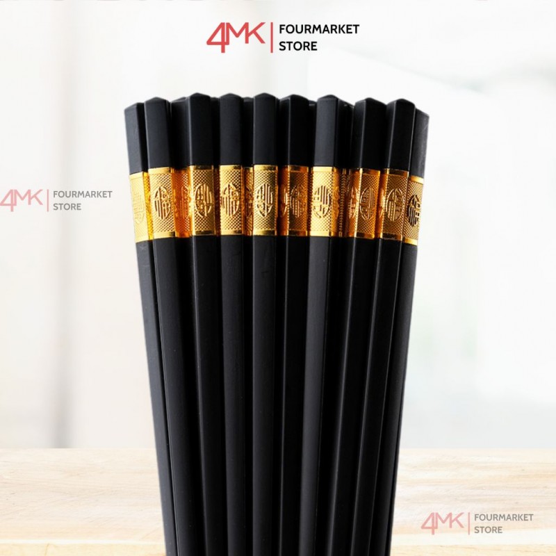 Bộ 10 đũa mạ vàng chịu nhiệt