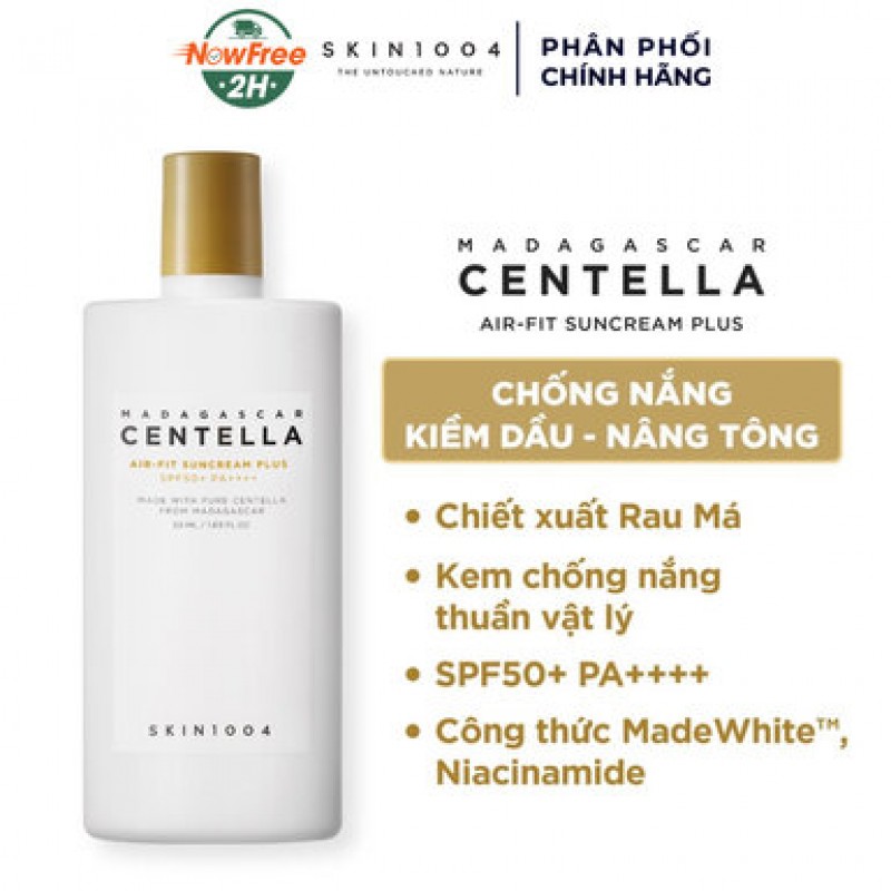 Kem Chống Nắng Skin1004 Cho Da Nhạy Cảm SPF 50+ 50ml Madagascar Centella Air-Fit Suncream Plus SPF50+ PA++++