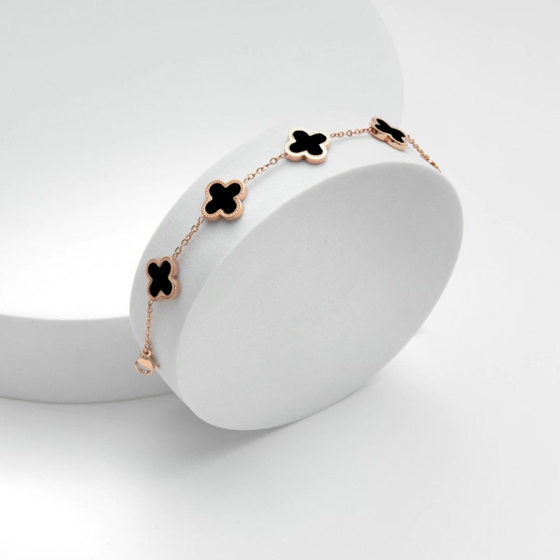 Vòng tay nữ CDE Five Four Leaf Clovers Bracelet Silver