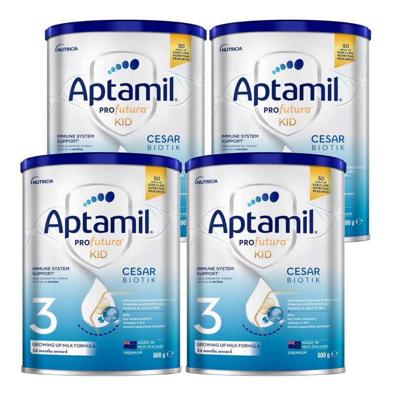 Combo 4 sữa Aptamil Profutura KID Cesarbiotik 3 800g (Từ 2 tuổi)