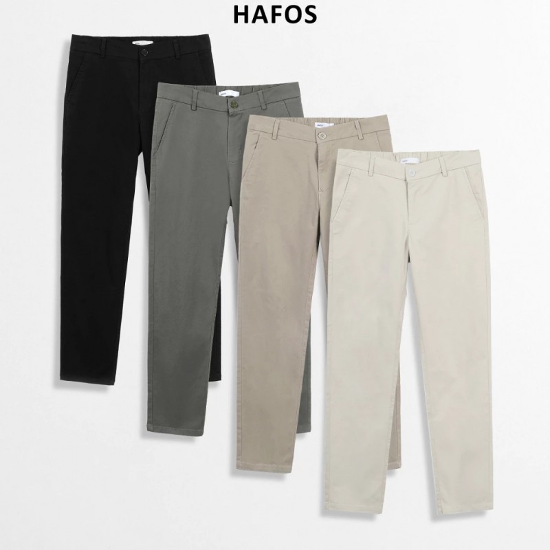 Quần kaki nam HAFOS Smart Basic co giãn, mềm mịn