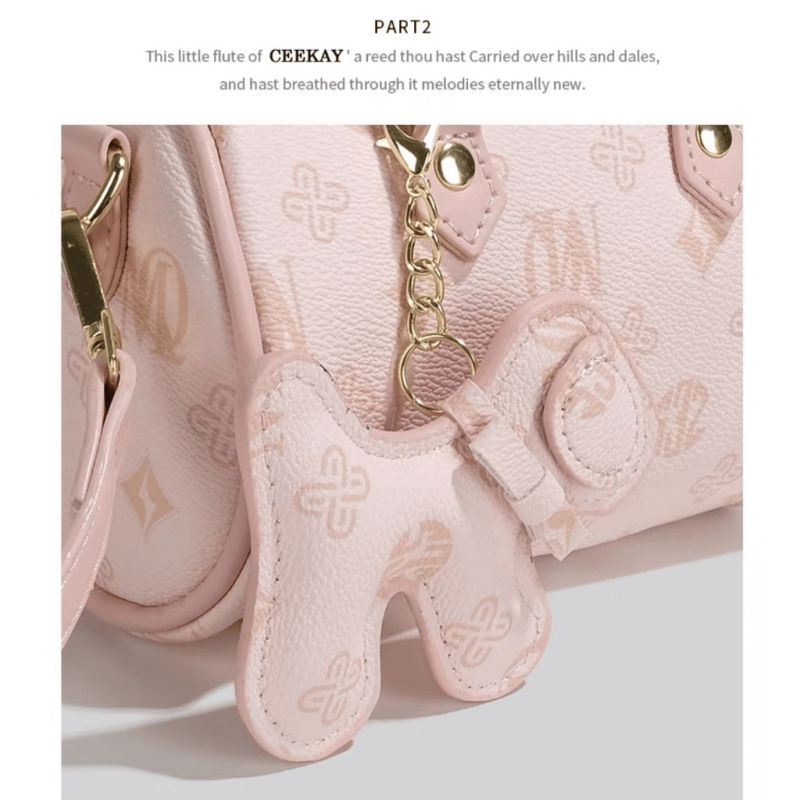 Túi Xách Nữ Ceekay Chính Hãng - Túi Da Phối Họa Tiết Móc Ngựa Chống Nước